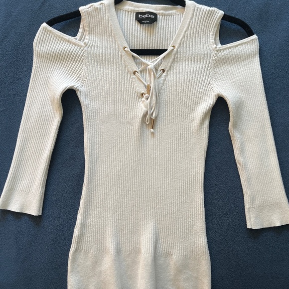Bebe Off white Knit top - Picture 1 of 2